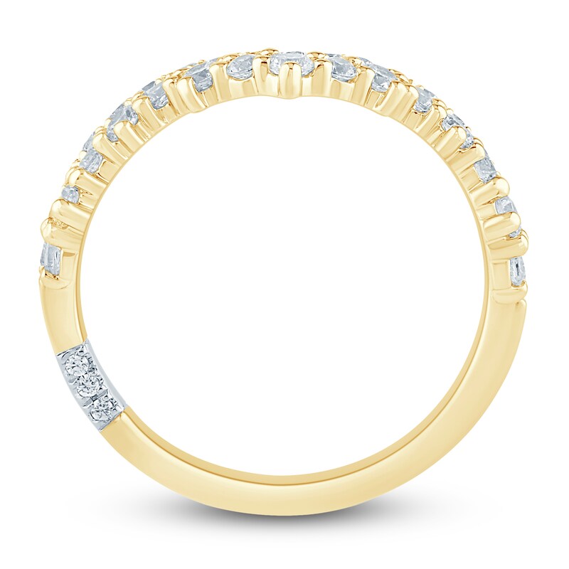 Main Image 4 of Pnina Tornai Diamond Two-Row Contour Anniversary Ring 3/4 ct tw 14K Yellow Gold