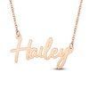 Thumbnail Image 1 of Script Nameplate Necklace 14K Rose Gold 18"