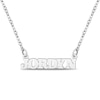 Thumbnail Image 1 of Block Name Necklace 14K White Gold 18"