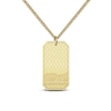 Thumbnail Image 1 of Men's Name & Initial Dog Tag Necklace 10K Yellow Gold 22"