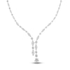 Thumbnail Image 1 of J'Lure Pentagon Brilliant-Cut, Moval Old-Cut & Square Emerald Step-Cut Lab-Grown Diamond Y-Drop Necklace 13-1/3 ct tw 14K White Gold 19.5"