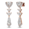 Thumbnail Image 2 of J'Lure Trillion Curved Brilliant-Cut, Half Moon Brilliant-Cut & Tie Step-Cut Lab-Grown Diamond Dangle Earrings 3-1/3 ct tw 14K Rose Gold