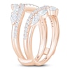 Thumbnail Image 2 of Pear & Round-Cut Lab-Grown Diamond Chevron Enhancer Ring 1-3/8 ct tw 14K Rose Gold