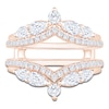 Thumbnail Image 3 of Pear & Round-Cut Lab-Grown Diamond Chevron Enhancer Ring 1-3/8 ct tw 14K Rose Gold