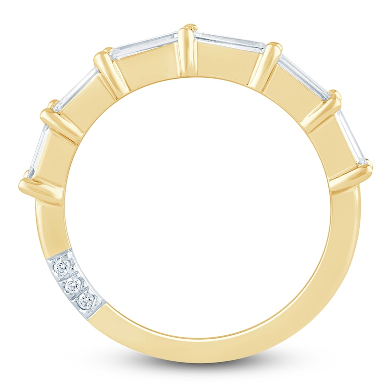 Main Image 4 of Pnina Tornai Baguette-Cut Lab-Grown Diamond Anniversary Ring 1 ct tw 14K Yellow Gold