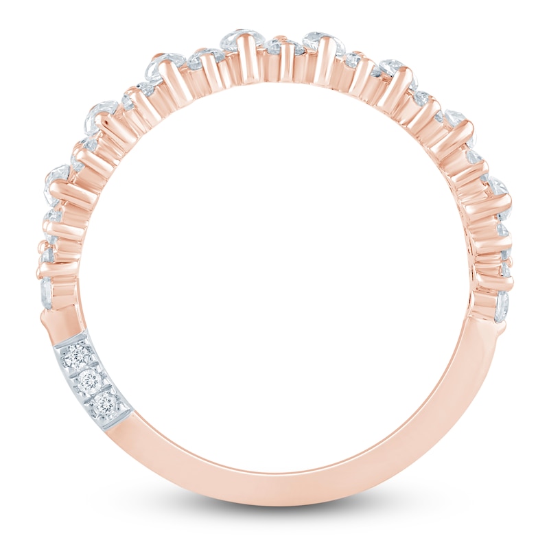 Main Image 4 of Pnina Tornai Marquise & Round-Cut Lab-Grown Diamond Anniversary Ring 1 ct tw 14K Rose Gold