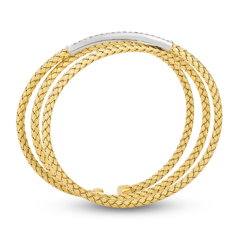 Main Image 2 of Le Vian Diamond Braided Flex Bangle Bracelet 1/2 ct tw 14K Yellow Gold