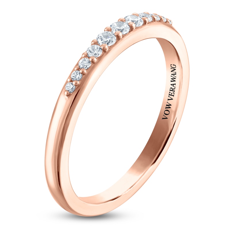 Main Image 2 of Vera Wang VOW Diamond Graduated Wedding Band 1/6 ct tw 14K Rose Gold
