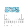 Thumbnail Image 3 of Baguette-Cut Natural Swiss Blue Topaz & Diamond Ring 1/6 ct tw Sterling Silver