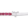Thumbnail Image 2 of Oval-Cut Lab-Created Ruby Bangle Bracelet Sterling Silver 7"
