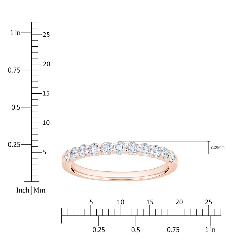 Main Image 4 of Lab-Grown Diamond Anniversary Ring 1/2 ct tw 14K Yellow Gold