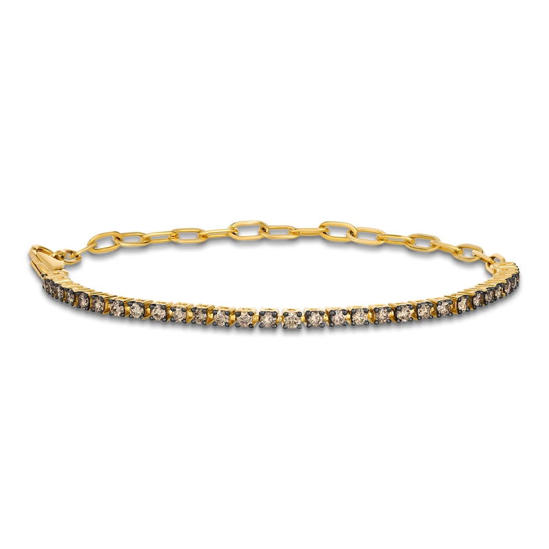 Main Image 1 of Le Vian Chocolatier Diamond Paperclip Chain Bracelet 7/8 ct tw 14K Honey Gold 7"