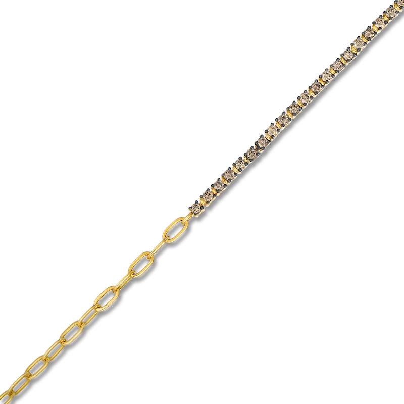 Main Image 2 of Le Vian Chocolatier Diamond Paperclip Chain Bracelet 7/8 ct tw 14K Honey Gold 7"
