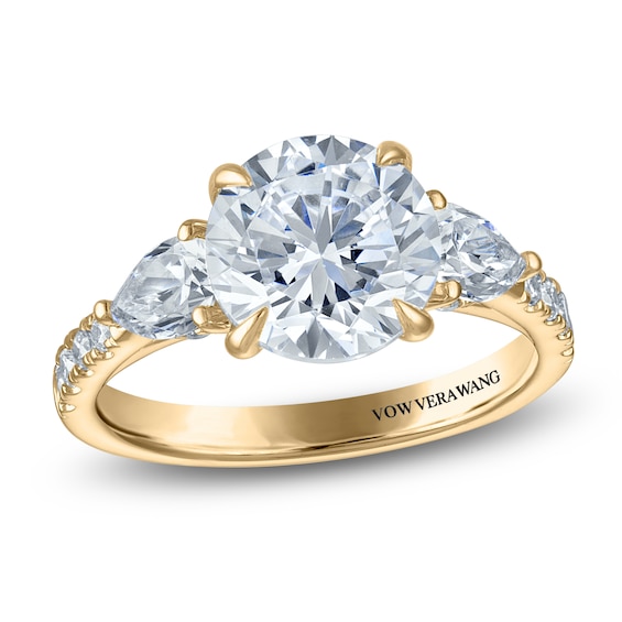 Vera Wang VOW Round-Cut Lab-Grown Diamond Engagement Ring 3-1/2 ct tw 14K Yellow Gold
