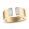 Thumbnail Image 1 of Vera Wang VOW Baguette-Cut Lab-Grown Diamond Open Shank Anniversary Ring 3/4 ct tw 14K Yellow Gold