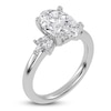 Thumbnail Image 2 of Oval-Cut Lab-Grown Diamond Engagement Ring 3-1/6 ct tw 14K White Gold