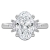 Thumbnail Image 3 of Oval-Cut Lab-Grown Diamond Engagement Ring 3-1/6 ct tw 14K White Gold