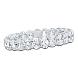 Certified Oval-Cut Diamond Eternity Band 1-3/4 to 2 ct tw 14K White Gold