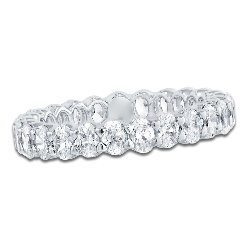 Main Image 1 of Certified Oval-Cut Diamond Eternity Band 1-3/4 to 2 ct tw 14K White Gold