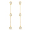 Thumbnail Image 3 of Jared Signature Mini Bezel Collection Diamond Dangle Earrings 1/4 ct tw 10K Yellow Gold