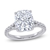 Thumbnail Image 1 of Certified Cushion-Cut Lab-Grown Diamond Engagement Ring 3-1/2 ct tw 14K White Gold