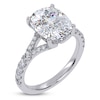 Thumbnail Image 2 of Certified Cushion-Cut Lab-Grown Diamond Engagement Ring 3-1/2 ct tw 14K White Gold