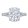 Thumbnail Image 3 of Certified Cushion-Cut Lab-Grown Diamond Engagement Ring 3-1/2 ct tw 14K White Gold