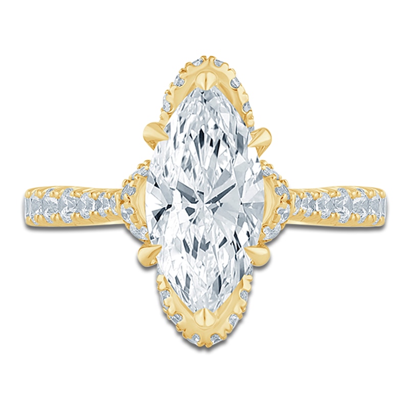 Main Image 3 of Pnina Tornai Marquise-Cut Lab-Grown Diamond Engagement Ring 3 ct tw 14K Yellow Gold