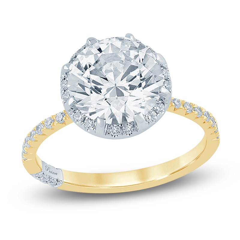 Main Image 1 of Pnina Tornai Round-Cut Lab-Grown Diamond Engagement Ring 3-1/2 ct tw 14K Yellow Gold