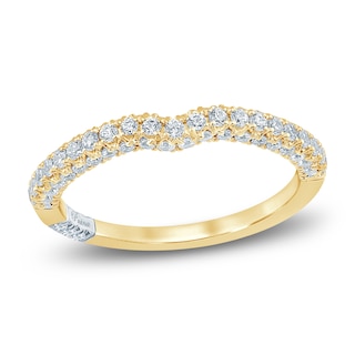 Pnina Tornai Certified Diamond Contour Wedding Band 5/8 ct tw 14K Yellow Gold