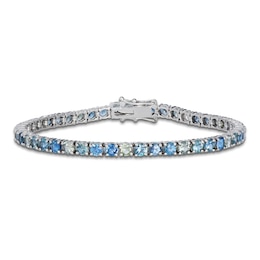 Le Vian Montana Sapphire Ombré Tennis Bracelet 14K Vanilla Gold 7"