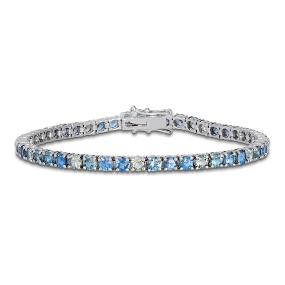 Le Vian Montana Sapphire Ombré Tennis Bracelet 14K Vanilla Gold 7"