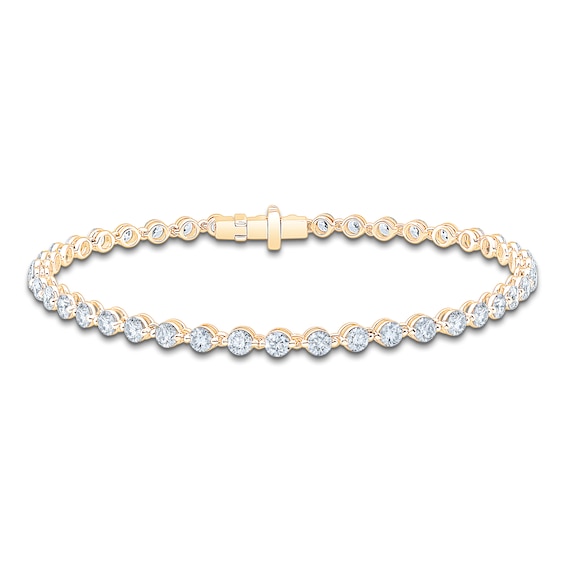 Jared Signature Lab-Grown Diamond Tennis Bracelet 4 ct tw 14K Yellow Gold 7"