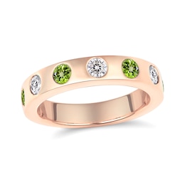 Color Stone Flush Design Ring