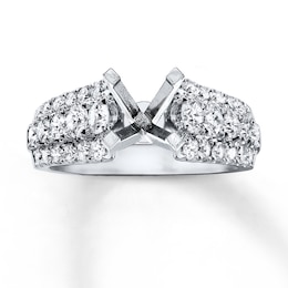 Hearts Desire Diamond Ring Setting 1-1/4 ct tw 18K White Gold