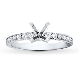 Diamond Ring Setting 3/8 ct tw Round-cut 14K White Gold