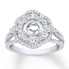Diamond Engagement Ring Setting 3/4 carat tw Round 14K White Gold