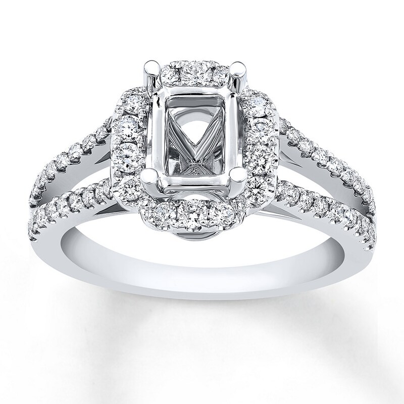 Main Image 1 of Diamond Ring Setting 1/2 ct tw Round 14K White Gold