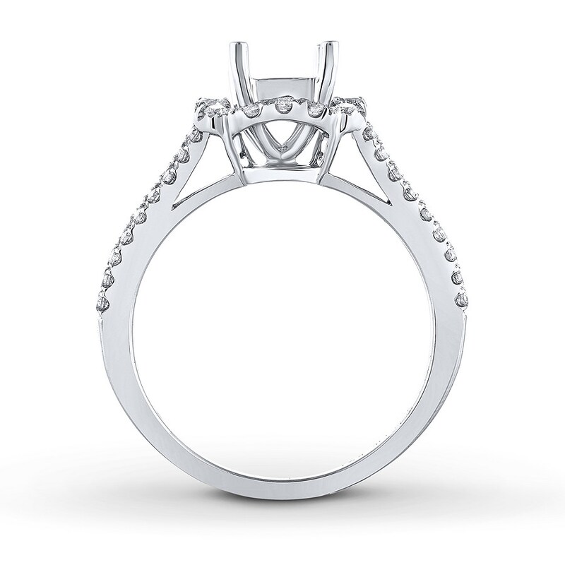 Main Image 2 of Diamond Ring Setting 1/2 ct tw Round 14K White Gold