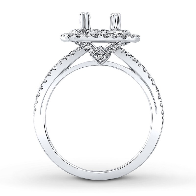 Natalie K Ring Setting 3/4 ct tw Diamonds 14K White Gold