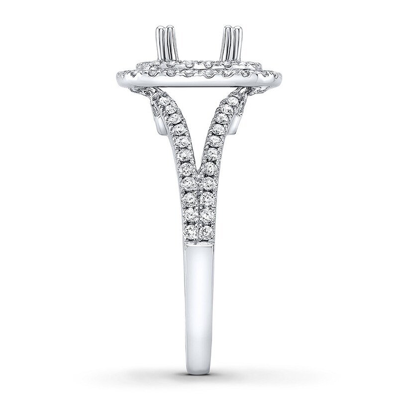 Natalie K Ring Setting 3/4 ct tw Diamonds 14K White Gold