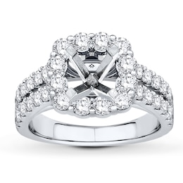Colorless Diamond Ring Setting 1-1/2 ct tw Round 14K White Gold