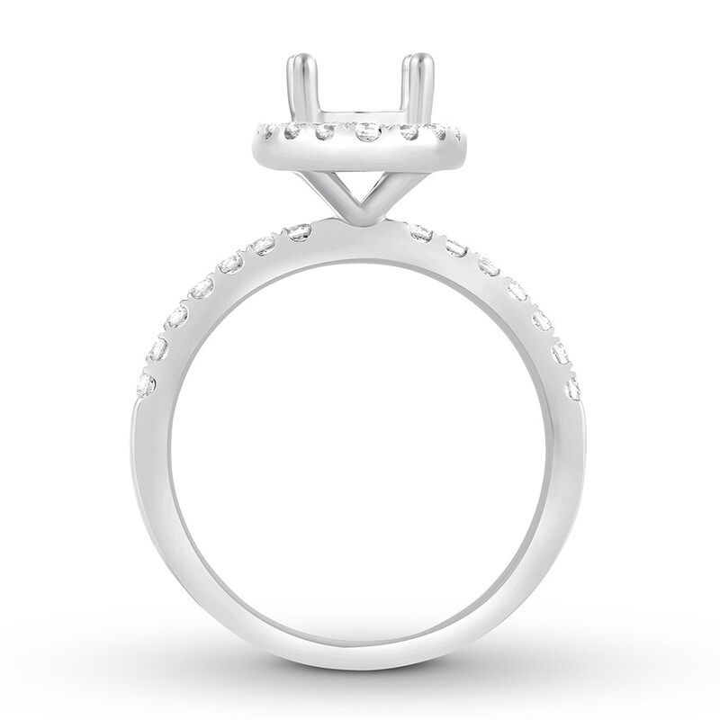 Diamond Ring Setting 1/2 carat tw Round 14K White Gold