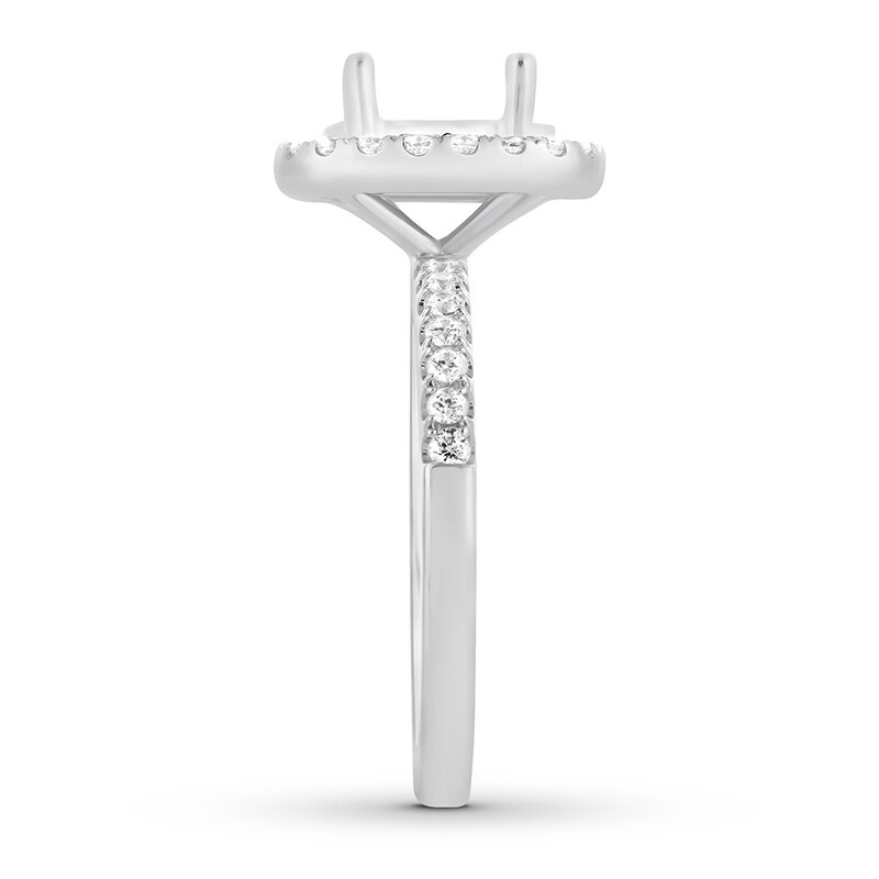 Diamond Ring Setting 1/2 carat tw Round 14K White Gold