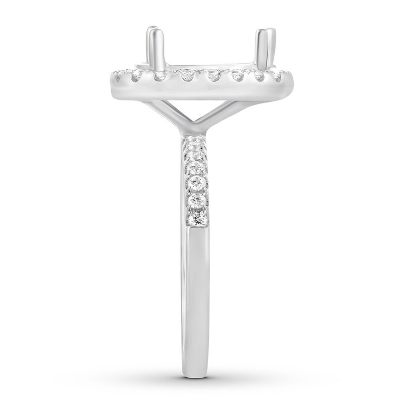 Diamond Ring Setting 1/2 carat tw Round 14K White Gold
