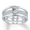 Thumbnail Image 0 of Diamond Ring Setting 3/8 ct tw Round-cut 14K White Gold