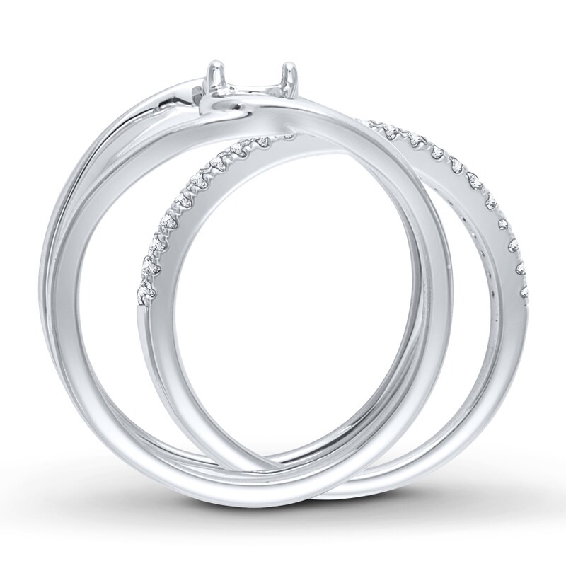 Diamond Ring Setting 3/8 ct tw Round-cut 14K White Gold
