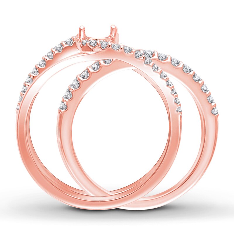 Diamond Bridal Setting 1/2 ct tw Round-cut 14K Rose Gold