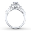 Thumbnail Image 1 of Diamond Ring Setting 3/4 ct tw Round/Baguette 14K White Gold