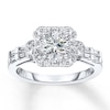 Thumbnail Image 2 of Diamond Ring Setting 3/4 ct tw Round/Baguette 14K White Gold